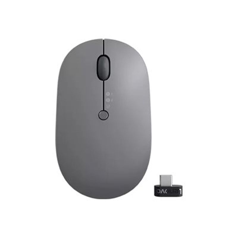 Lenovo Go Multi-device - mouse - 2.4 GHz Bluetooth 5.0 - thunder black