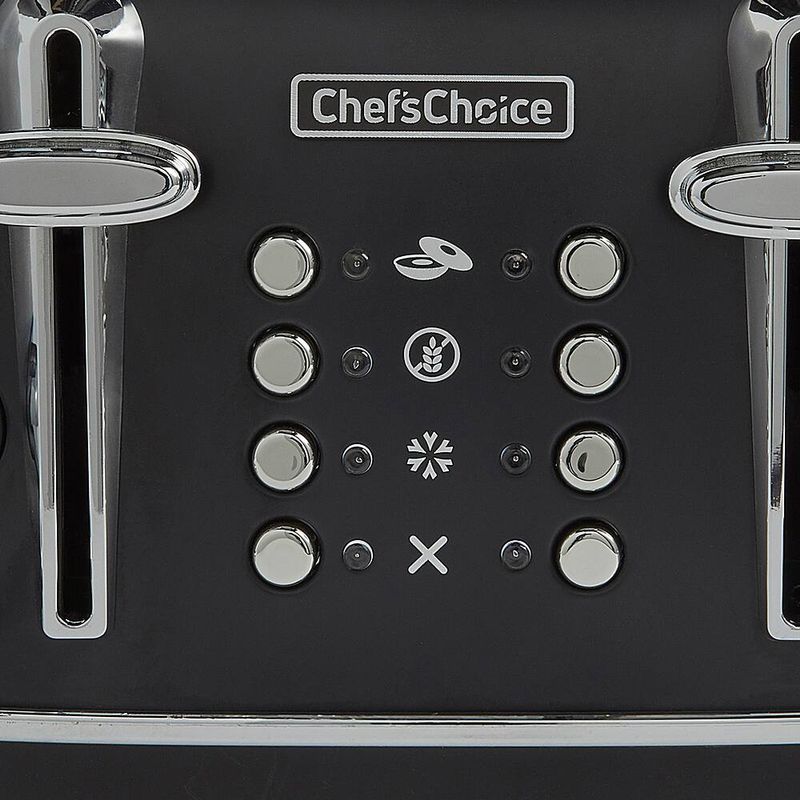 Chef'sChoice - 4-Slice Wide Slot Gourmezza Toaster 1500W - Matte Black