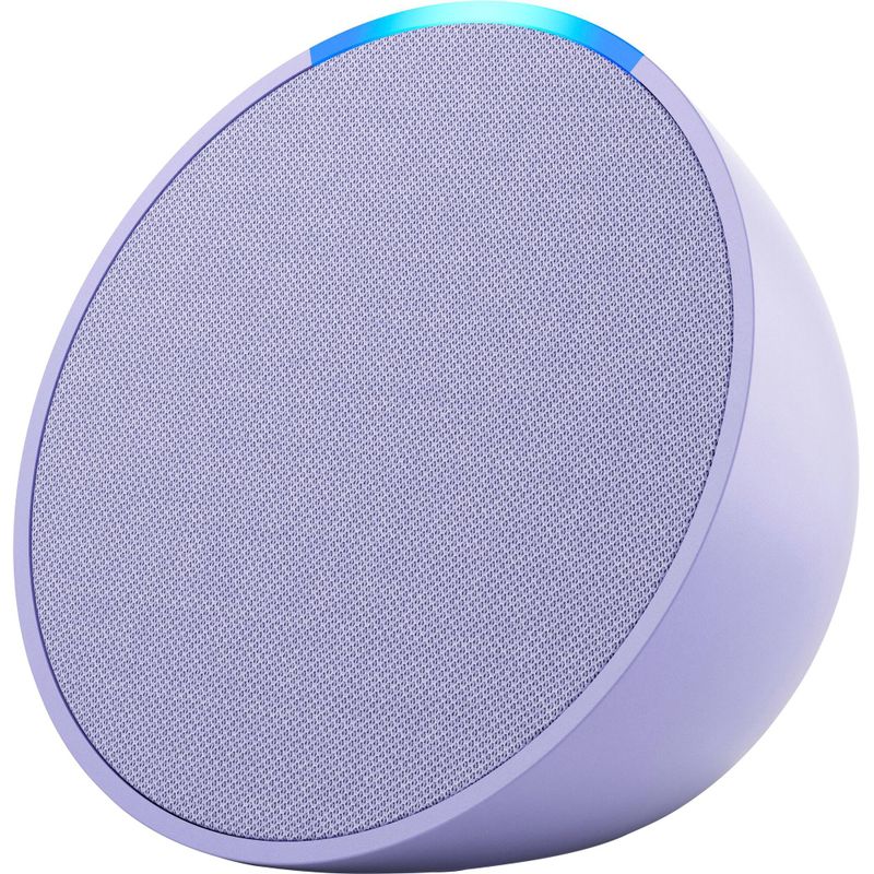 Amazon - Echo Pop (1st Generation) Smart Speaker with Alexa - Lavender Bloom