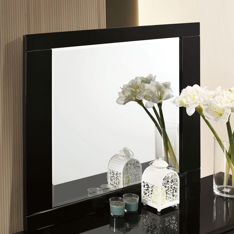 Contemporary Mirror in Black