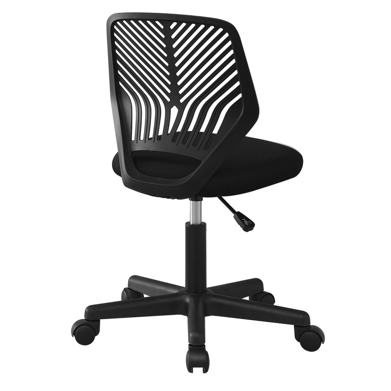 Office Chair/ Adjustable Height/ Swivel/ Ergonomic/ Computer Desk/ Work/ Juvenile/ Metal/ Fabric/ Black/ Contemporary/ Modern