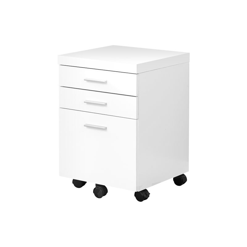 File Cabinet/ Rolling Mobile/ Storage Drawers/ Printer Stand/ Office/ Work/ Laminate/ White/ Contemporary/ Modern