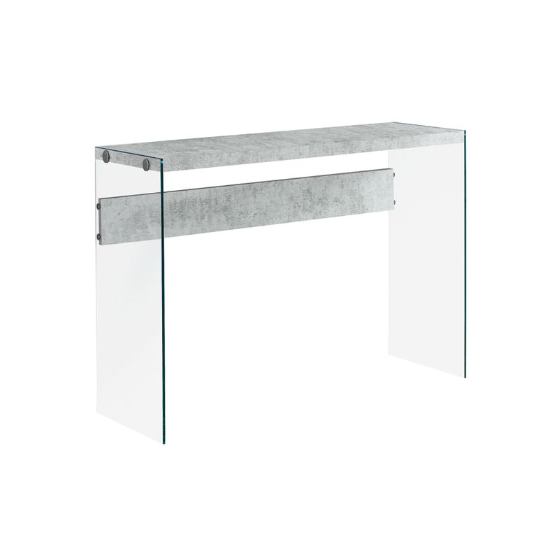 Accent Table/ Console/ Entryway/ Narrow/ Sofa/ Living Room/ Bedroom/ Tempered Glass/ Laminate/ Grey/ Clear/ Contemporary/ Modern