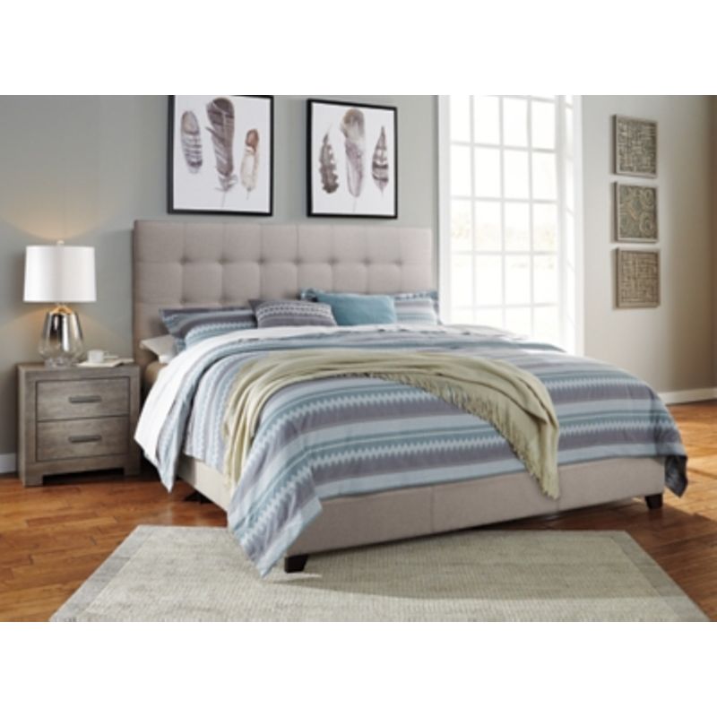 Beige Dolante Queen Upholstered Bed