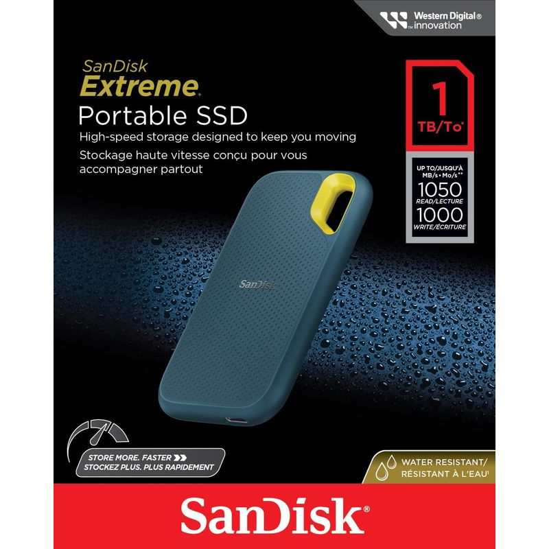 SanDisk - Extreme Portable 1TB External USB-C NVMe SSD - Monterey