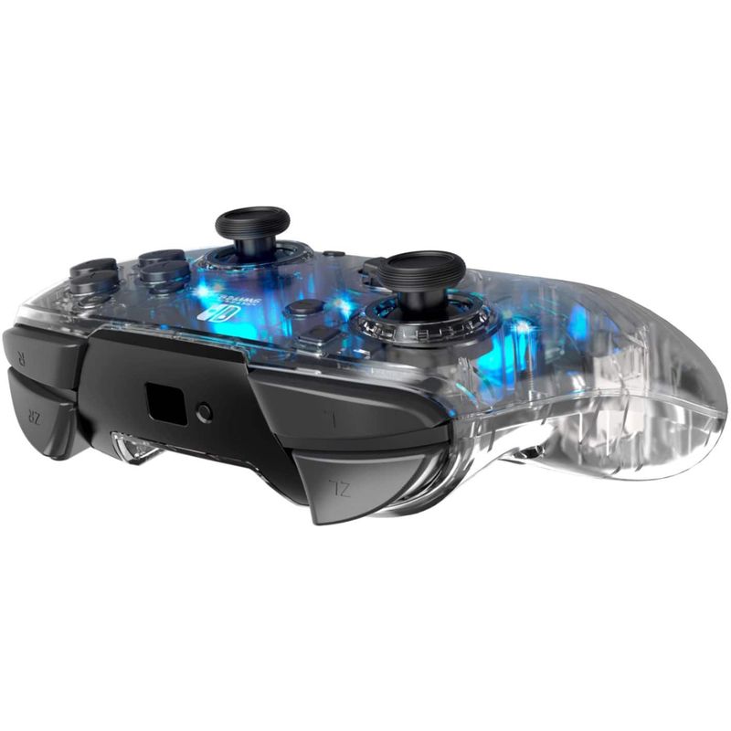 PDP - Afterglow LED Wireless Deluxe Gaming Controller Multicolor - Nintendo Switch - Transparent