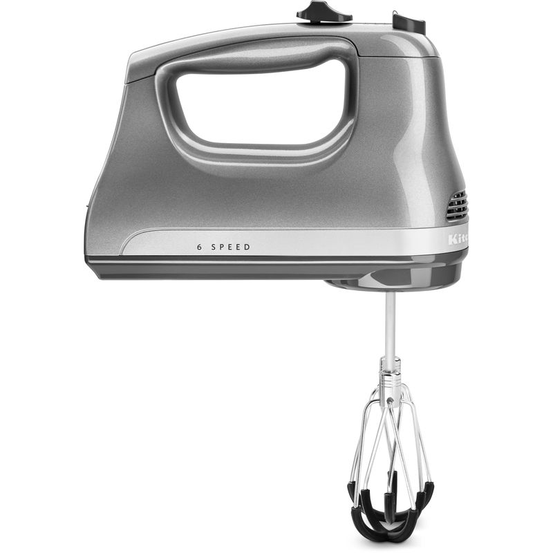 KitchenAid 6-Speed Hand Mixer with Flex Edge Beaters in Contour Silver