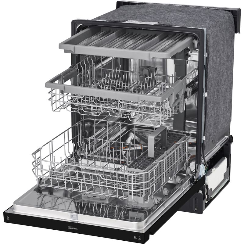 LG Front Control Dishwasher with QuadWash and 3rd Rack in Smooth Black