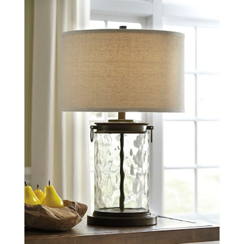 Clear/Bronze Finish Tailynn Glass Table Lamp (1/CN)