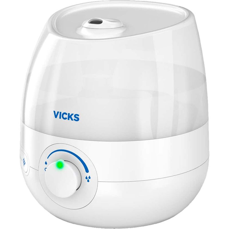 Vicks Mini Filter Free Cool Mist Humidifier, Small Room - Variable Mist Control - Works with Vicks VapoPads - White