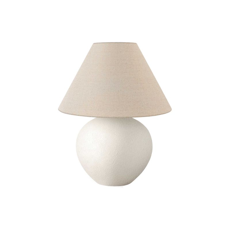 Lighting - 16"H Table Lamp Cream Ceramic / Cream Shade