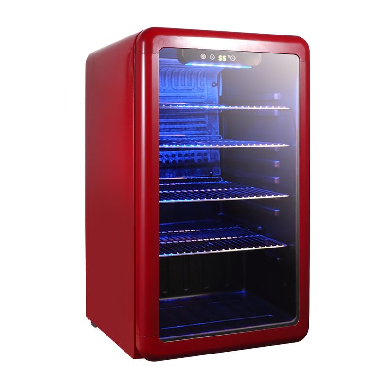 Magic Chef 3.4cu. ft. Red Retro Beverage Cooler