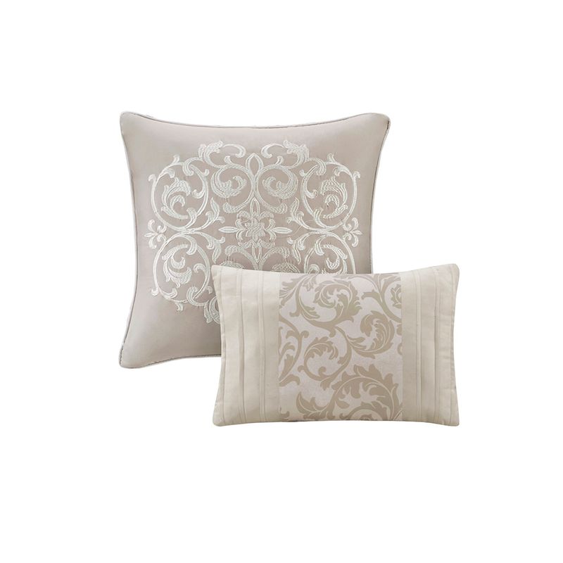 Neutral Ramsey Embroidered 8 Piece Comforter Set King