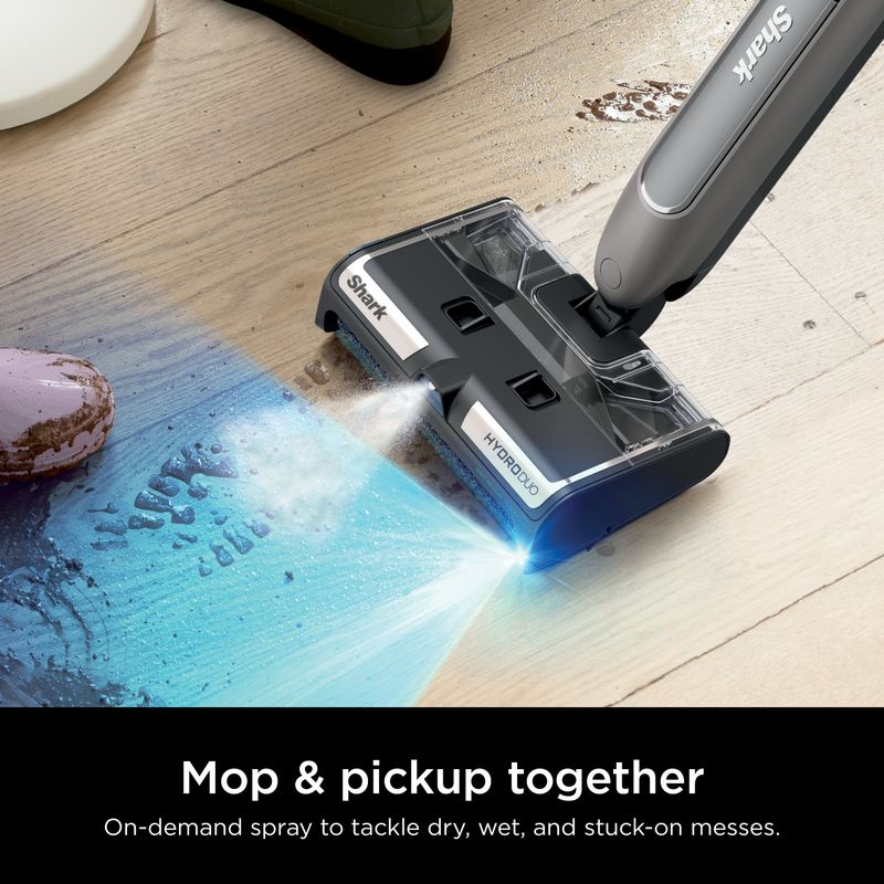 Shark - HydroDuo with Dirt-Reveal Technology, Cordless wet & dry hard floor cleaner picks up, mops, & scrubs - Stone Metallic
