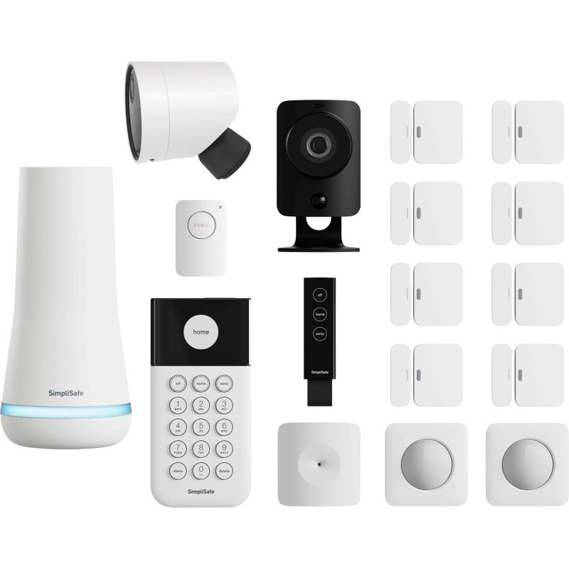 SimpliSafe - Whole Home Security System 17-piece - White