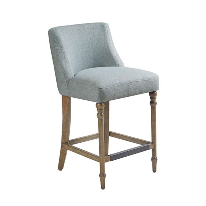 Blue Delaney 25" Upholstered Counter Stool
