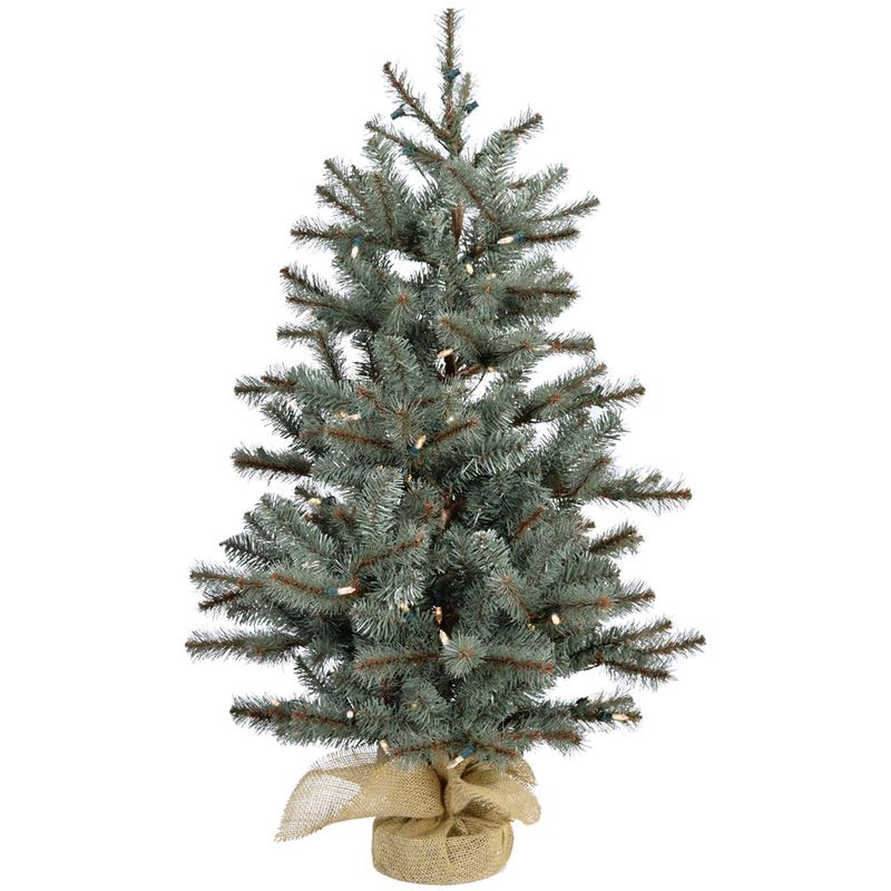 Fraser Hill Farm 3.6' Heritage Pine Tree - Clear LED Lights, Battery Box