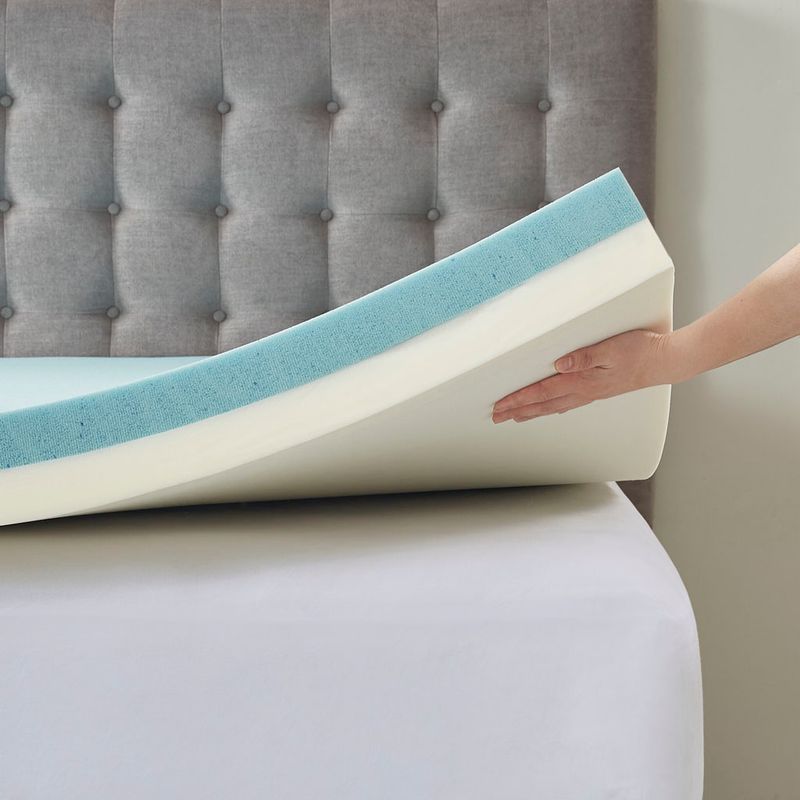 White 4" Gel Memory Foam with 3M Cover 4" Memory Foam Mattress Topper Queen