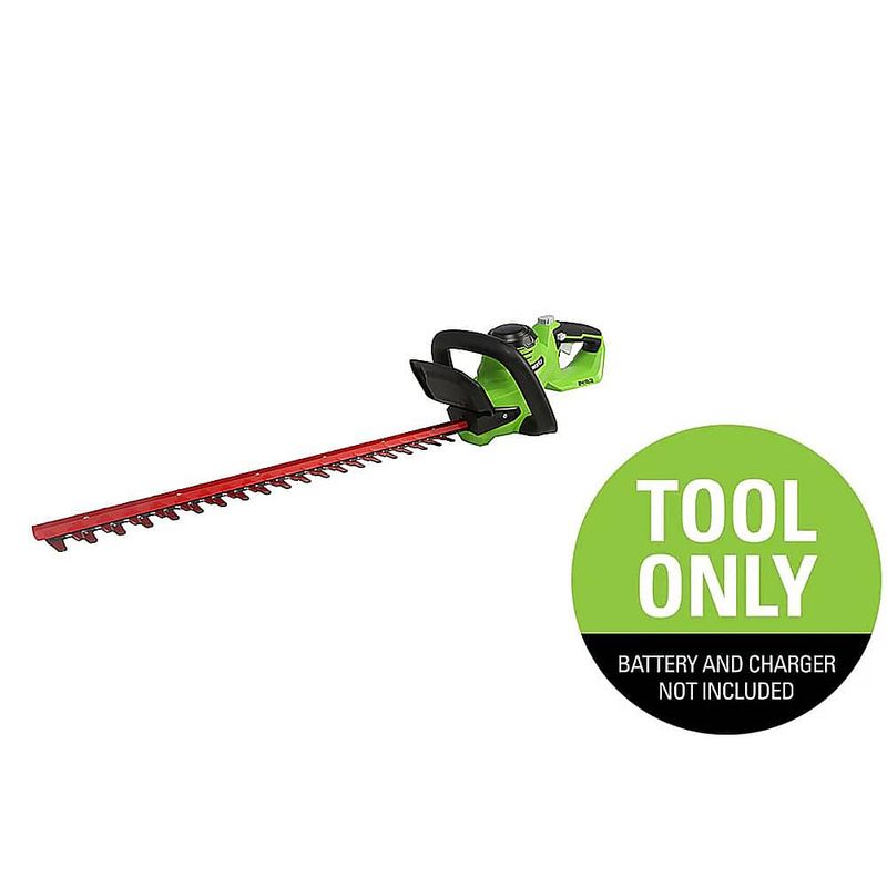 Greenworks - 24-Volt 22-Inch Cordless Hedge Trimmer (Battery Not Included) - Black/Green