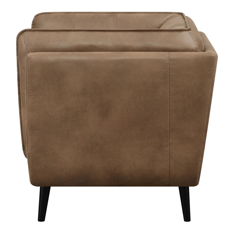 Thatcher Upholstered Button Tufted Chair Brown