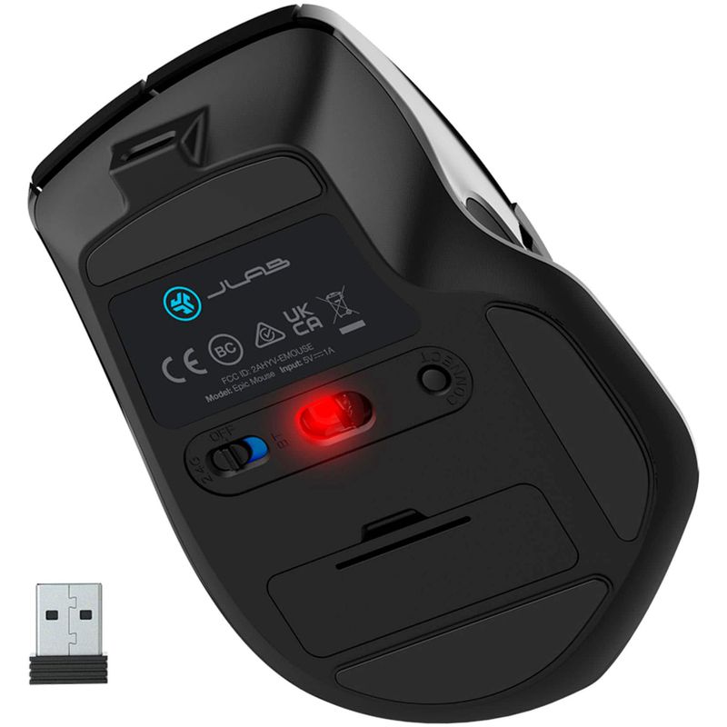 JLab - Epic Wireless Mouse - Wireless - Black