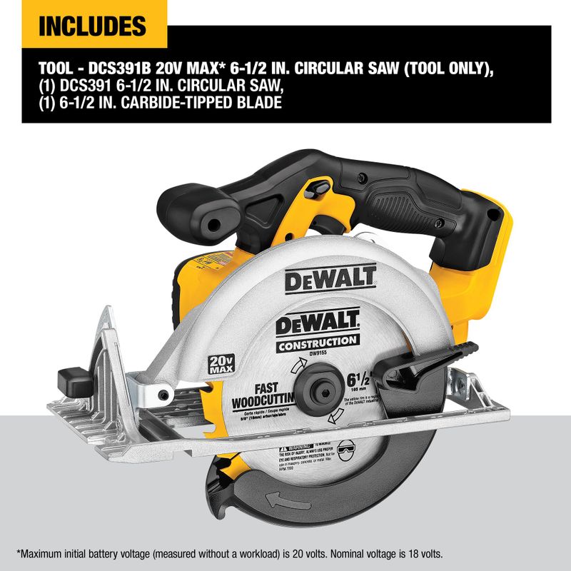 DeWalt - 20V MAX 6.5 Circular Saw - Tool Only