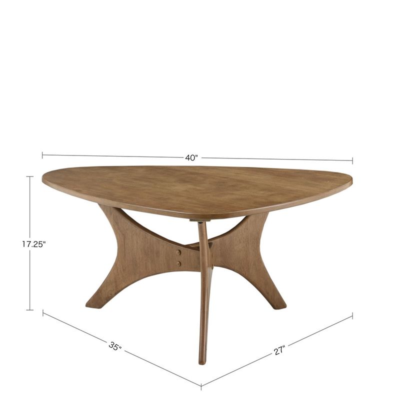 Rowan Triangle Wood Natural Elm Finish Coffee table