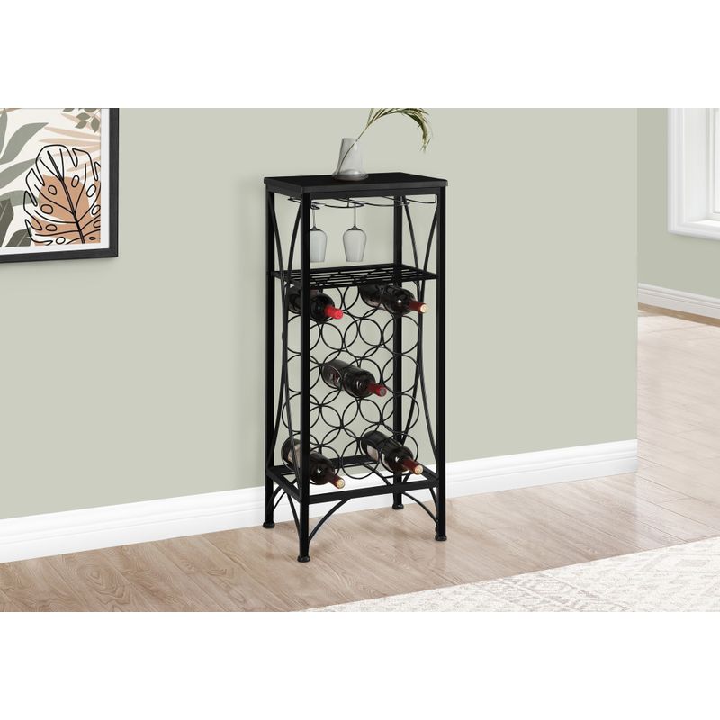 Home Bar/ Wine Rack/ Metal/ Black/ Black/ Transitional