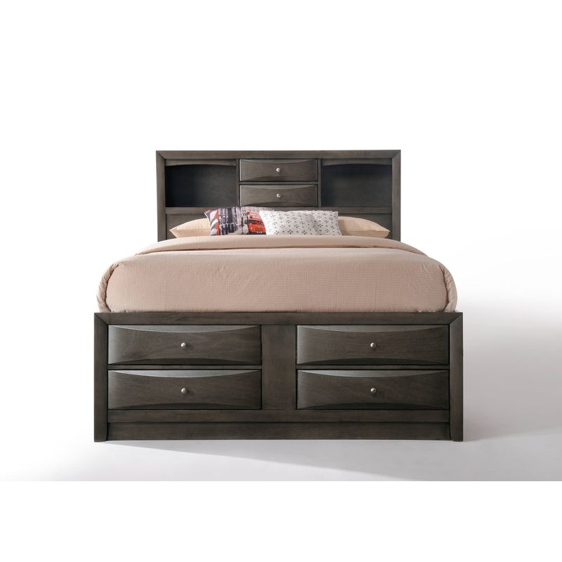 ACME Ireland Full Bed w/Storage, Gray Oak