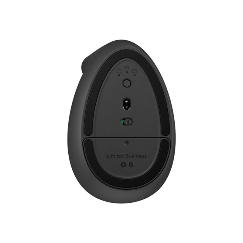 Logitech Lift Vertical Ergonomic Mouse for Business Left - vertical mouse - 2.4 GHz Bluetooth - graphite