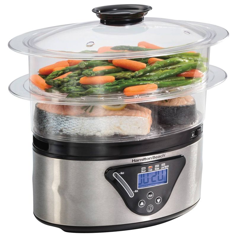 Hamilton Beach - 5.5-Quart Digital Steamer - Silver