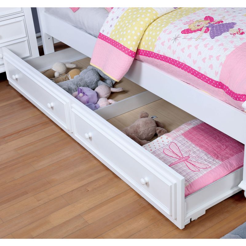 Traditional Solid Wood Trundle Unit in White