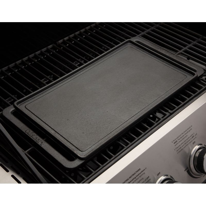 Cuisinart - Reversible Cast Iron Griddle/Grill Plate