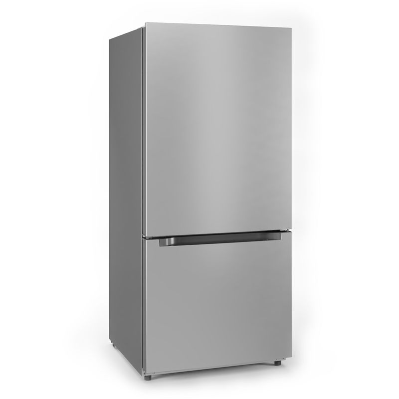 Midea - 18.7-Cu. Ft. Bottom Mount Refrigerator, Stainless Steel