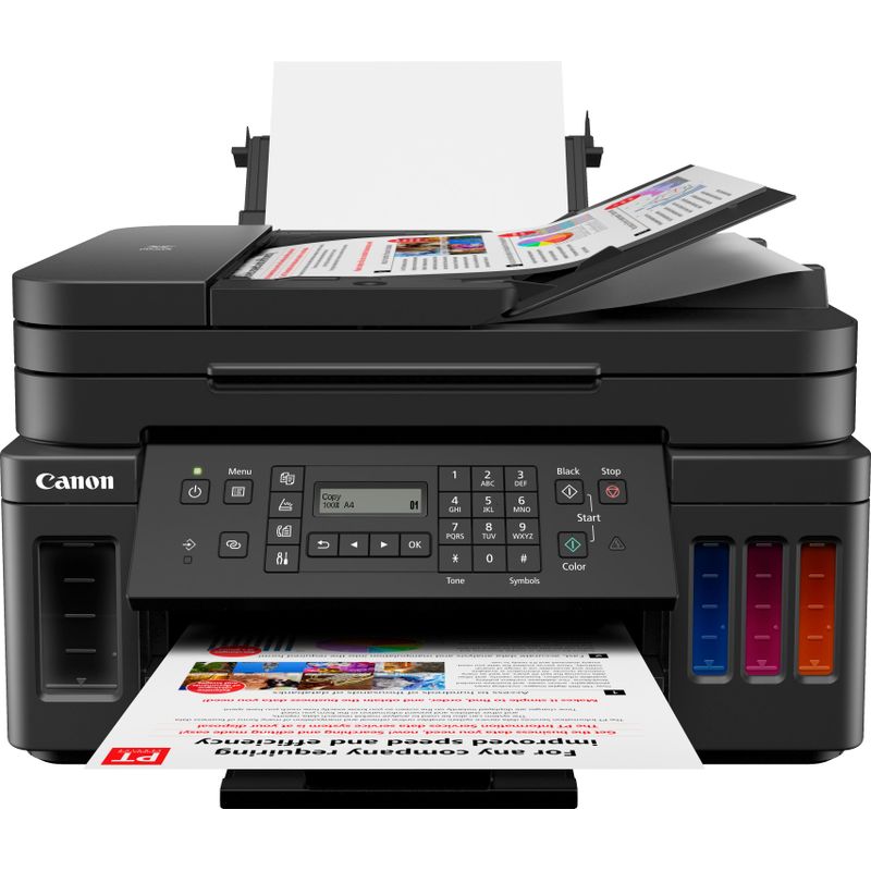Canon - PIXMA MegaTank G7020 Wireless All-In-One Inkjet Printer with Fax - Black
