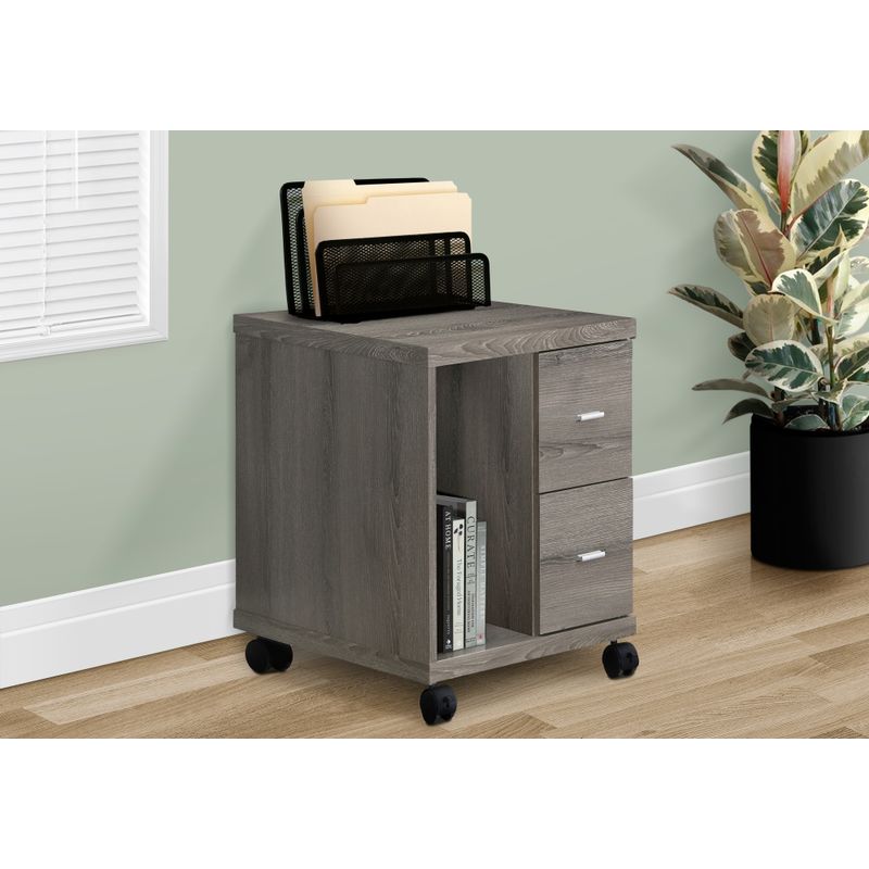 Office/ File Cabinet/ Printer Cart/ Rolling File Cabinet/ Mobile/ Storage/ Work/ Laminate/ Brown/ Contemporary/ Modern