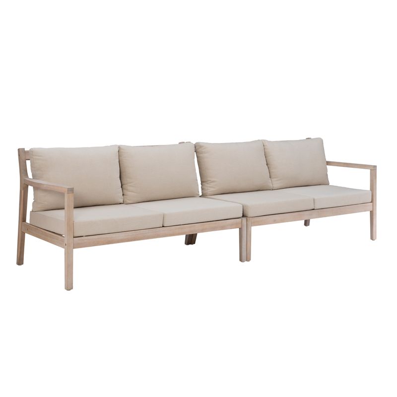 Searle Loveseat Beige Natural Set Of 2