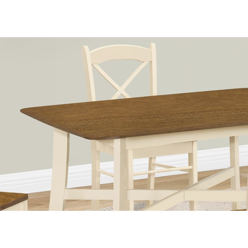 Dining Table - 36"X 48" / Cream / Oak Veneer Top