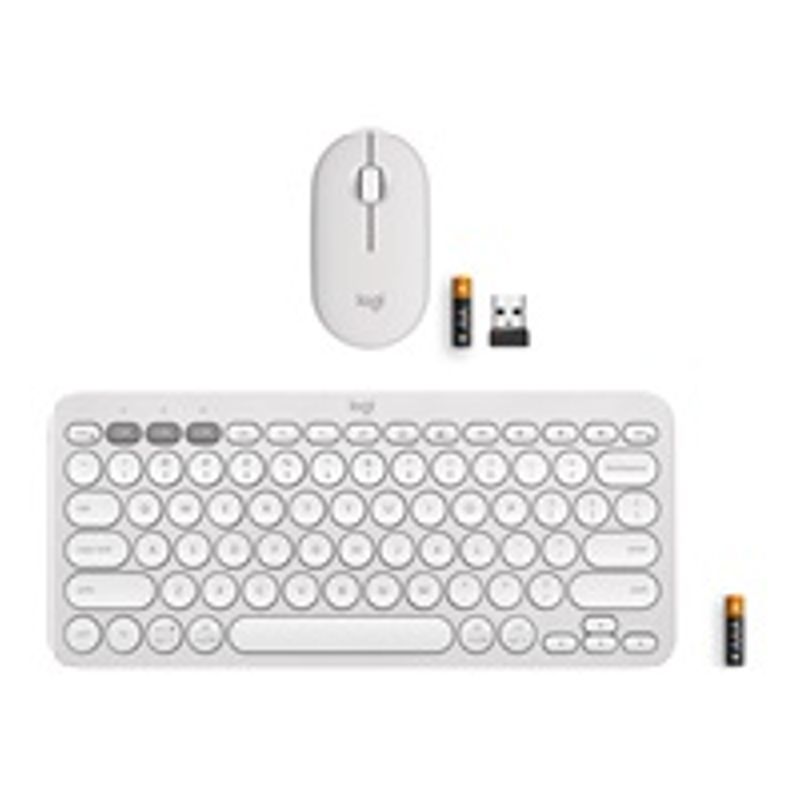 Logitech Pebble 2 Combo - keyboard and mouse set - tonal white Input Device
