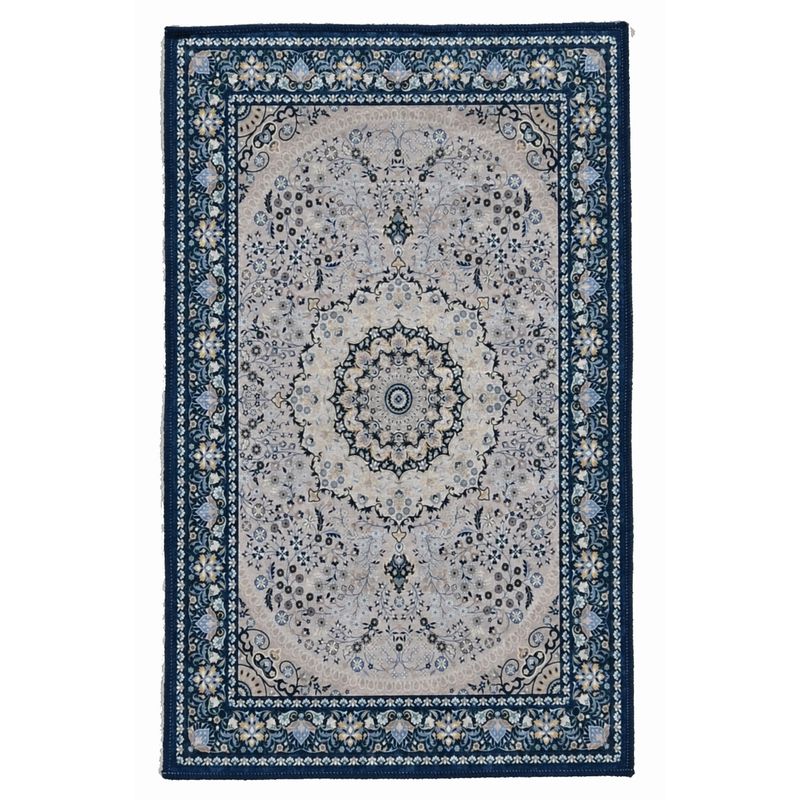 Sydnam Cream And Blue 2.2X3.2 Area Rug