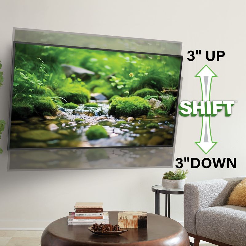SANUS Elite - Advanced Full-Motion 4D + Shift TV Wall Mount for TVs 32"-65" up to 70 lbs - Shifts up to 6" for Perfect Placement - Black