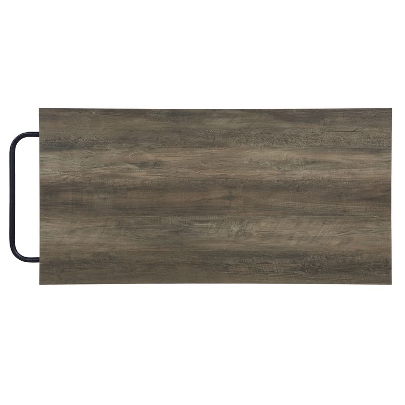 ACME Lona Kitchen Island, Rustic Oak & Black Finish