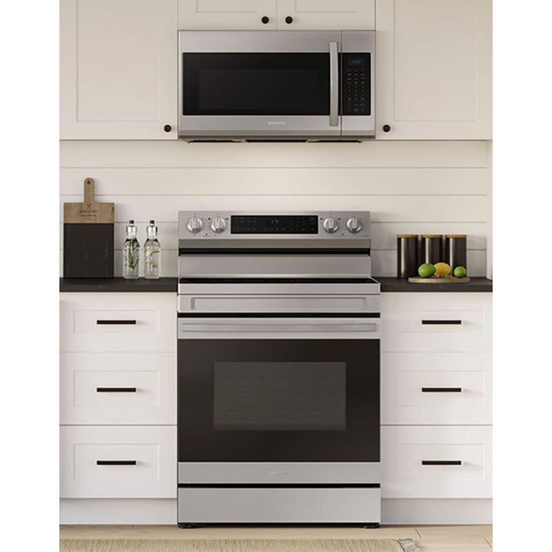 Samsung - 6.3 cu. ft. Freestanding Electric Range with WiFi, No-Preheat Air Fry & Convection - Stainless Steel