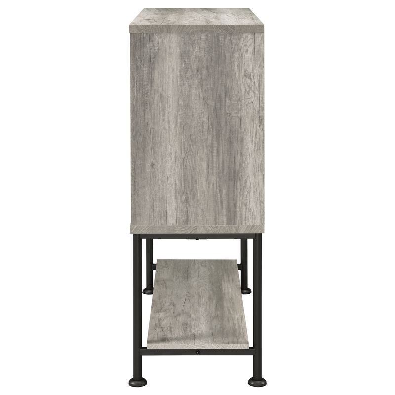 Claremont Sliding Door Bar Cabinet with Lower Shelf Grey Driftwood