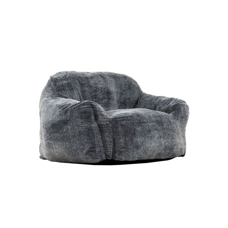 Sealy&reg; Tore Faux Fur Blue Memory Foam Bean Bag Chair