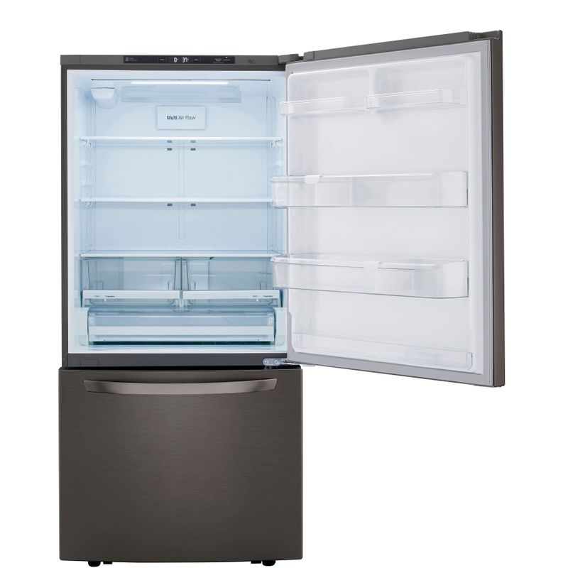 LG 26-Cu. Ft. Bottom Freezer Refrigerator in Black Stainless Steel