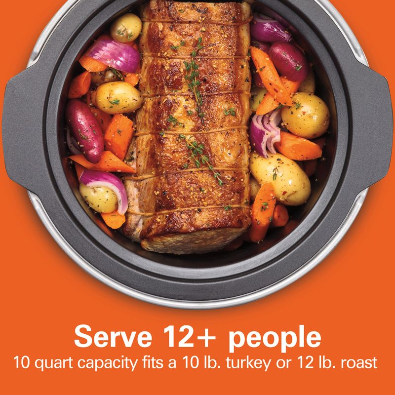 Hamilton Beach - 10qt Sear & Cook Stockpot Slow Cooker Silver