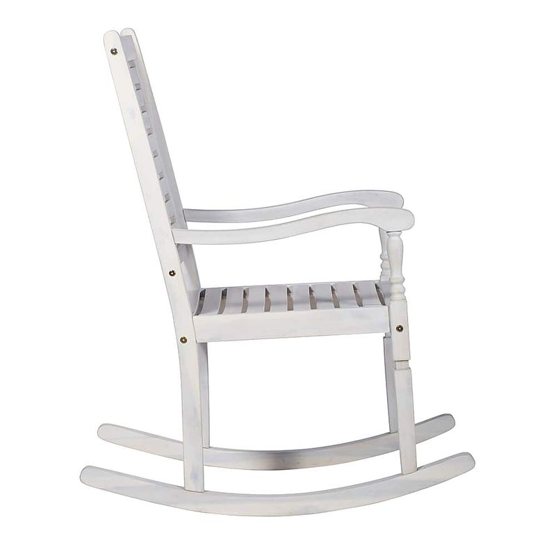 Walker Edison - Cypress Deep Seated Rocking Chair - White Wash