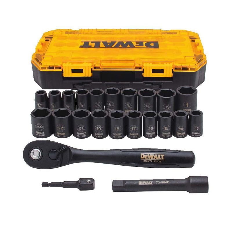 DeWalt - 23pc 1/2 Drive Combination Impact Socket Set