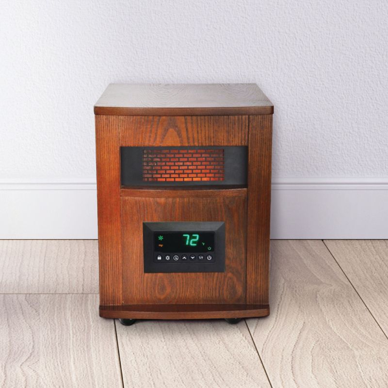 Lifesmart 6 Element Wood Cabinet Infrared Heater